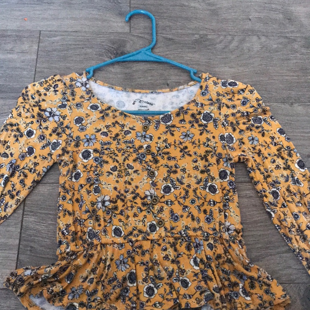 Target Girls Orange/Yellow Flowy Tee With Design